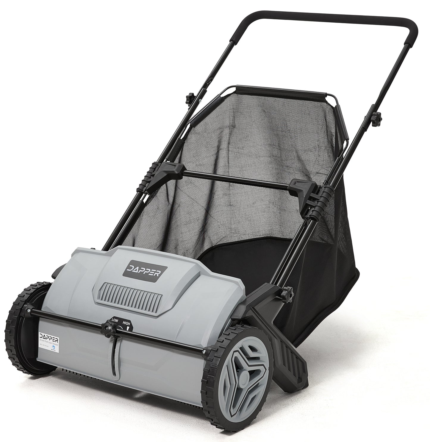 21-Inch Push Lawn Sweeper, Grass, Lawn and Leaf Cleanup Collector with Large 3.5 cu. ft. Hopper Bag