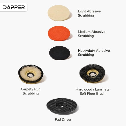 17" Heavy-duty Multi-Purpose Floor Buffer Polisher Machine with Scouring Pads