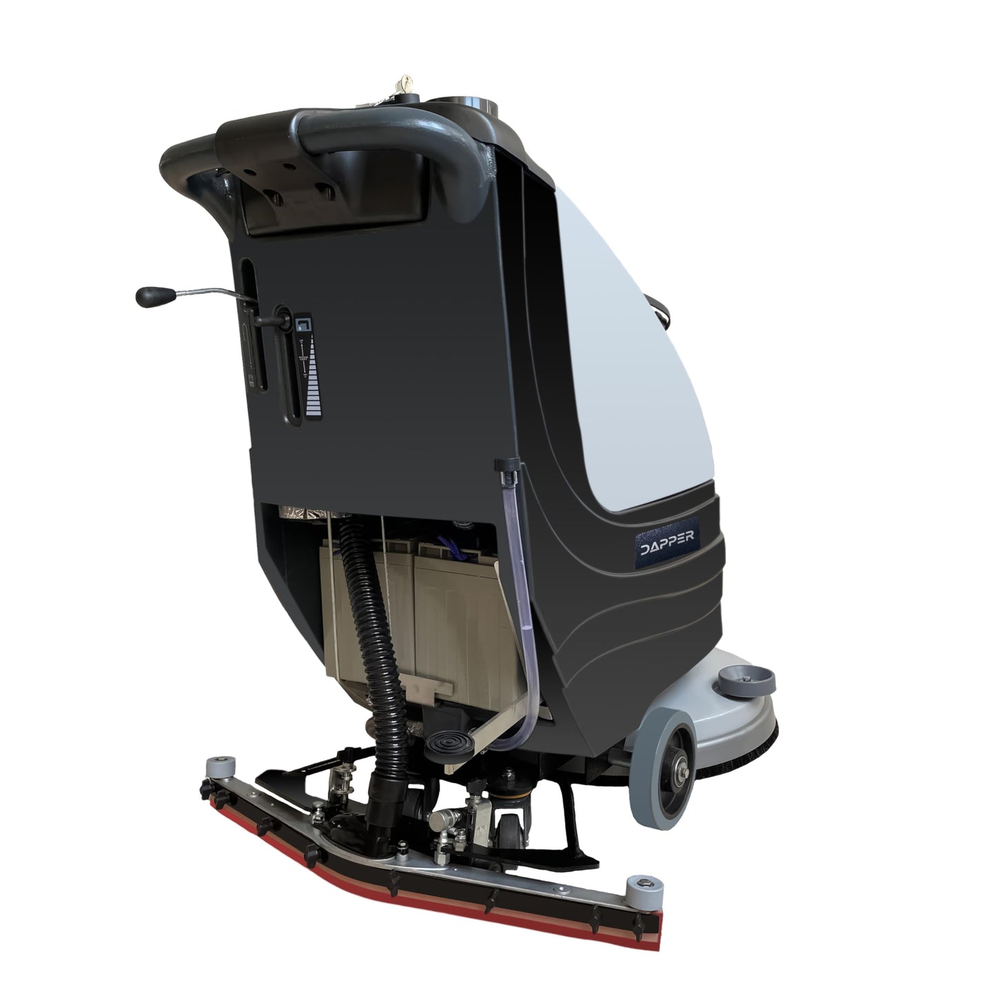 Battery Powered Walk Behind Floor and Carpet Scrubber Machine, 19" Brush, 30" Squeegee Width, 13.5 gal Tank