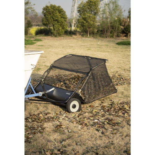 48" Tow Behind Lawn Sweeper with 26 cu. ft Hopper Bag