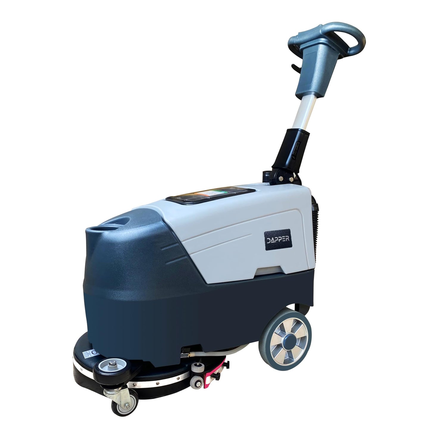 Battery Powered Scrubber Machine, 16" Brush, 21.5" Squeegee Width, 6.5 gal Tank, Brush Speed 200 RPM, with 3 Scouring pads