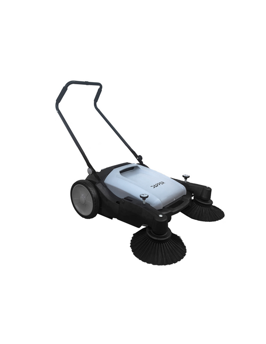 Walk-Behind Outdoor Hand Push Sweeper - 10.5 Gallon Capacity - 36" Sweeping Width