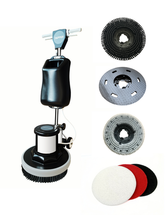 17" Multi-Purpose Commercial Floor Buffer Machine with Scouring Pads DP-FM1301
