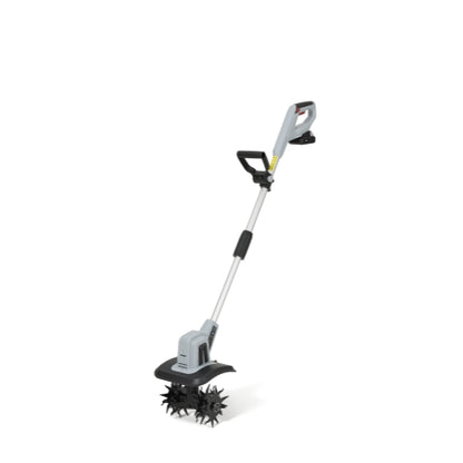 Dapper Supply 20V Cordless Tiller Cultivator, 360RPM Electric Garden Tiller with 2.0Ah Battery & Charger, 9" Tilling Width, 6.6" Depth, Ideal for Lawn, Garden Beds, and Soil Cultivation