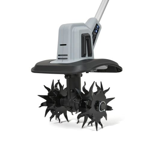 Dapper Supply 20V Cordless Tiller Cultivator, 360RPM Electric Garden Tiller with 2.0Ah Battery & Charger, 9" Tilling Width, 6.6" Depth, Ideal for Lawn, Garden Beds, and Soil Cultivation