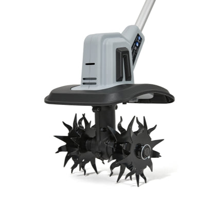 Dapper Supply 20V Cordless Tiller Cultivator, 360RPM Electric Garden Tiller with 2.0Ah Battery & Charger, 9" Tilling Width, 6.6" Depth, Ideal for Lawn, Garden Beds, and Soil Cultivation