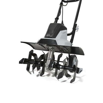 Dapper Supply 18″ Electric Tiller Cultivator, 15‑Amp Corded Garden Rototiller with 6 Steel Tines, Adjustable Depth Wheels, Powerful Soil Cultivator for Gardening and Landscaping