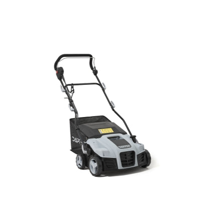 16-Inch 2-in-1 Electric Dethatcher and Scarifier Lawn Dethatcher with 14.5-Gallon Removable Thatch Collection Bag, 5-Position Depth Adjustment, 15.5 Amp, Quick-Fold, Keeps Lawn Healthy