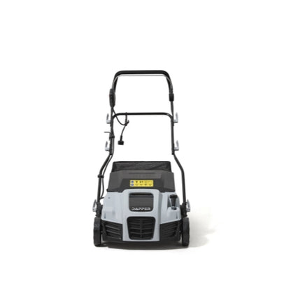 16-Inch 2-in-1 Electric Dethatcher and Scarifier Lawn Dethatcher with 14.5-Gallon Removable Thatch Collection Bag, 5-Position Depth Adjustment, 15.5 Amp, Quick-Fold, Keeps Lawn Healthy