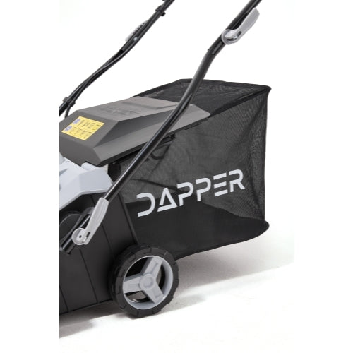 16-Inch 2-in-1 Electric Dethatcher and Scarifier Lawn Dethatcher with 14.5-Gallon Removable Thatch Collection Bag, 5-Position Depth Adjustment, 15.5 Amp, Quick-Fold, Keeps Lawn Healthy