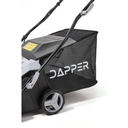 16-Inch 2-in-1 Electric Dethatcher and Scarifier Lawn Dethatcher with 14.5-Gallon Removable Thatch Collection Bag, 5-Position Depth Adjustment, 15.5 Amp, Quick-Fold, Keeps Lawn Healthy