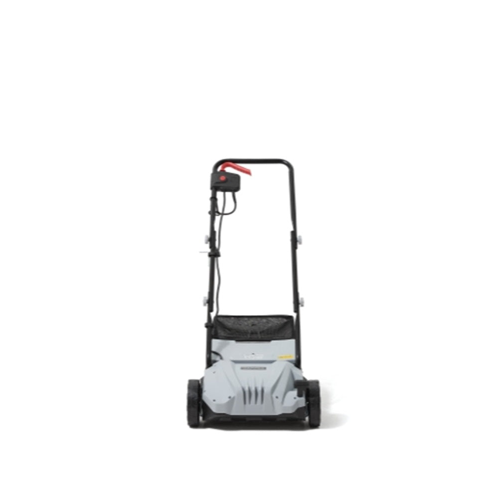 13-Inch 2-in-1 Electric Dethatcher and Scarifier Lawn Dethatcher with 8-Gallon Removable Thatch Collection Bag, 4-Position Depth Adjustment, 12 Amp, Quick-Fold, Keeps Lawn Healthy