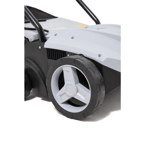 13-Inch 2-in-1 Electric Dethatcher and Scarifier Lawn Dethatcher with 8-Gallon Removable Thatch Collection Bag, 4-Position Depth Adjustment, 12 Amp, Quick-Fold, Keeps Lawn Healthy