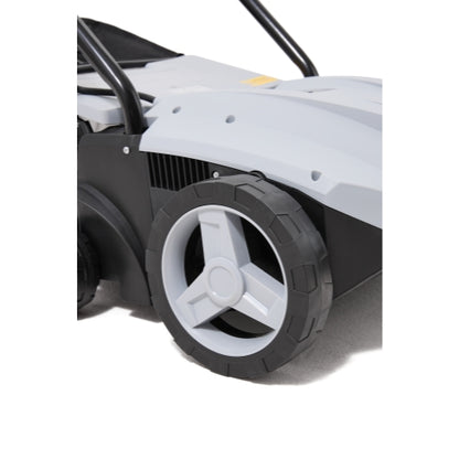 13-Inch 2-in-1 Electric Dethatcher and Scarifier Lawn Dethatcher with 8-Gallon Removable Thatch Collection Bag, 4-Position Depth Adjustment, 12 Amp, Quick-Fold, Keeps Lawn Healthy