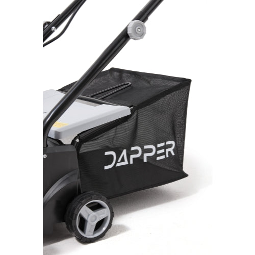 13-Inch 2-in-1 Electric Dethatcher and Scarifier Lawn Dethatcher with 8-Gallon Removable Thatch Collection Bag, 4-Position Depth Adjustment, 12 Amp, Quick-Fold, Keeps Lawn Healthy