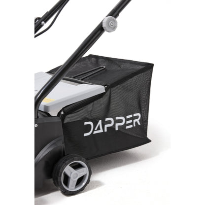 13-Inch 2-in-1 Electric Dethatcher and Scarifier Lawn Dethatcher with 8-Gallon Removable Thatch Collection Bag, 4-Position Depth Adjustment, 12 Amp, Quick-Fold, Keeps Lawn Healthy