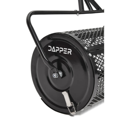 Compost Spreader 36 Inch Towable Peat Moss Spreader, Heavy Duty Rust-Resistant Steel Frame Roller Lawn Spreader for Top Soil, Manure, Mulch, Top Dressing - Garden Spreaders for Lawns