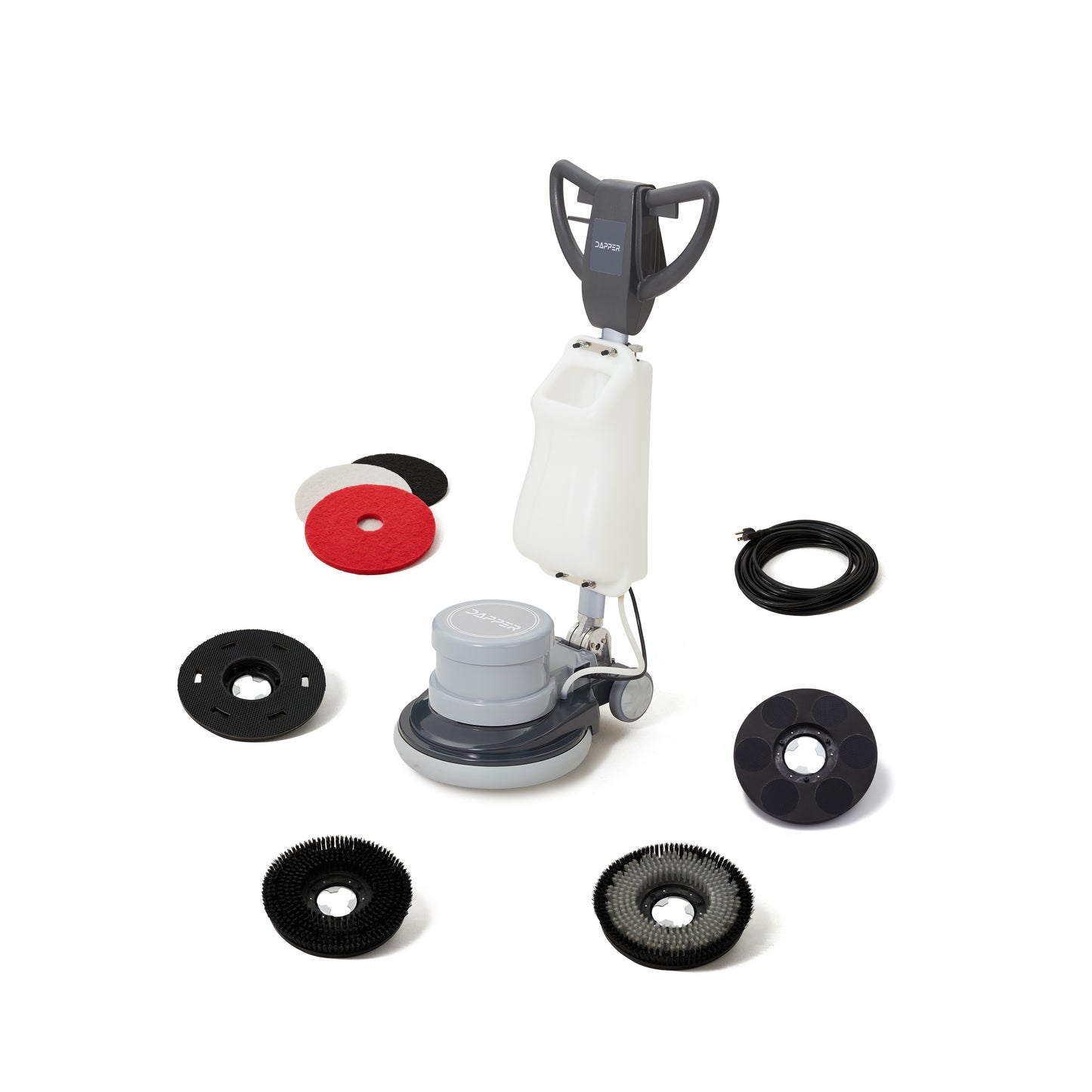 17" Heavy-duty Weighted Multi-Functional Floor Buffer Polisher Machine with a Set of 3 Scouring Pads
