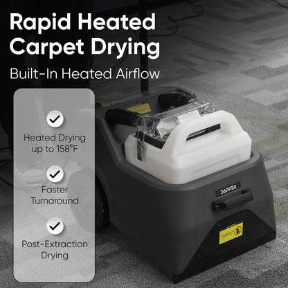 3-in-1 Carpet Restoration Machine with Carpet Combing, Extraction and 70°C Heated Drying