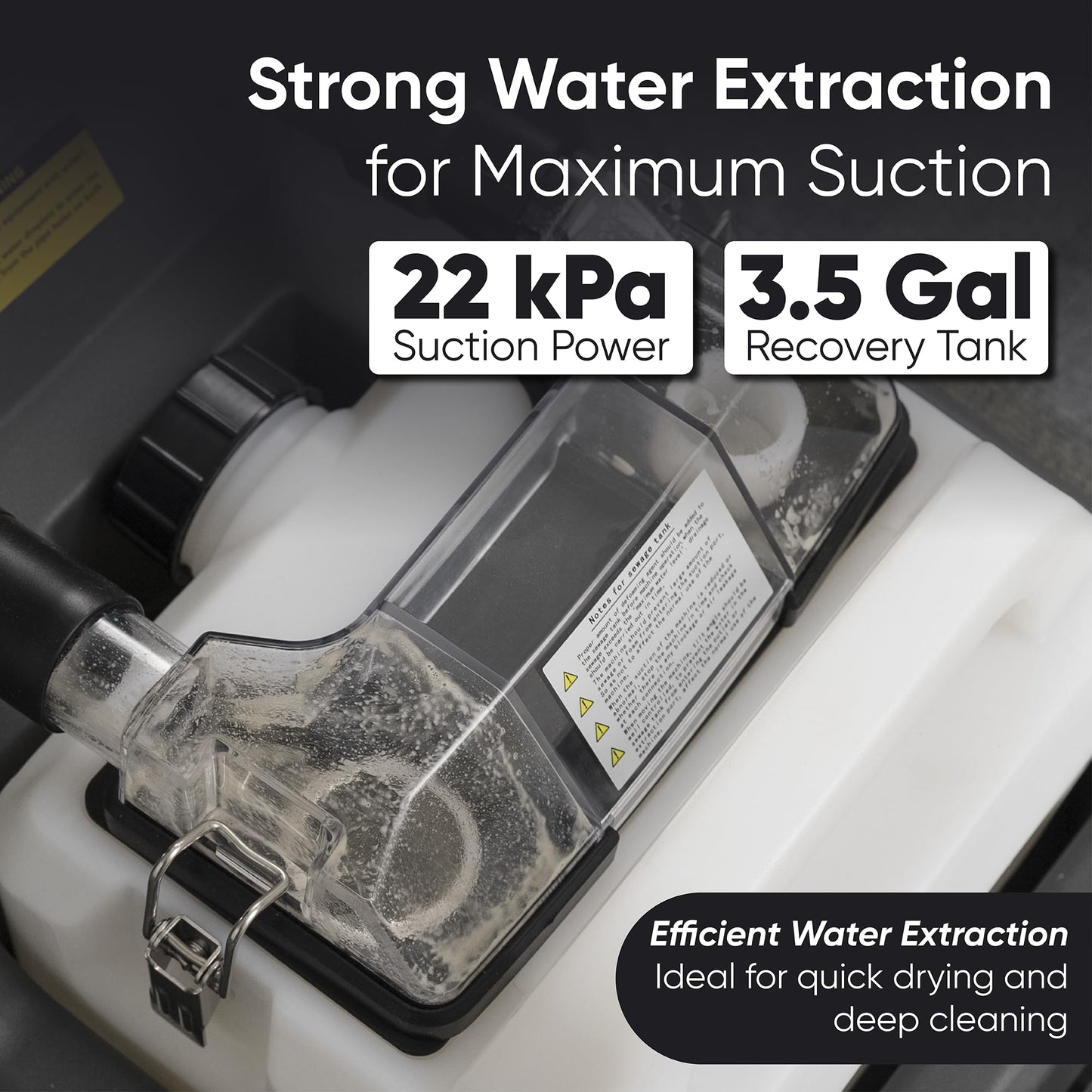 3-in-1 Carpet Restoration Machine with Carpet Combing, Extraction and 70°C Heated Drying