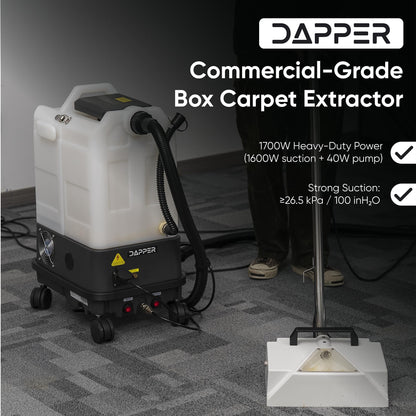 Commercial Box Carpet Extractor with 13" Motorized Brush Head 6.5 Gal Tank