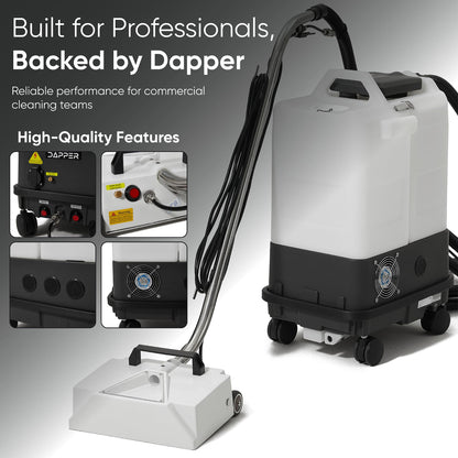 Commercial Box Carpet Extractor with 13" Motorized Brush Head 6.5 Gal Tank