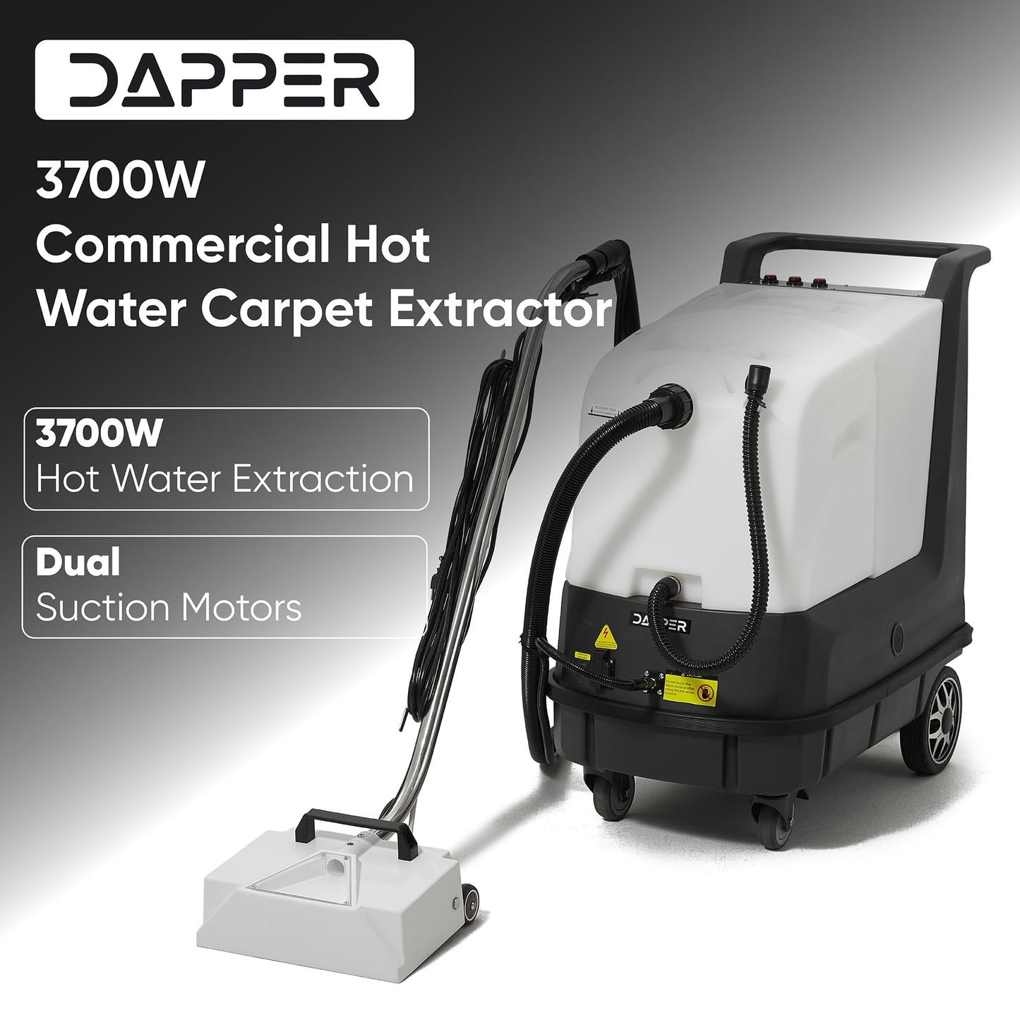 Commercial Hot Water Box Carpet Extractor with 13" Motorized Brush Head 10.5 Gal Tank