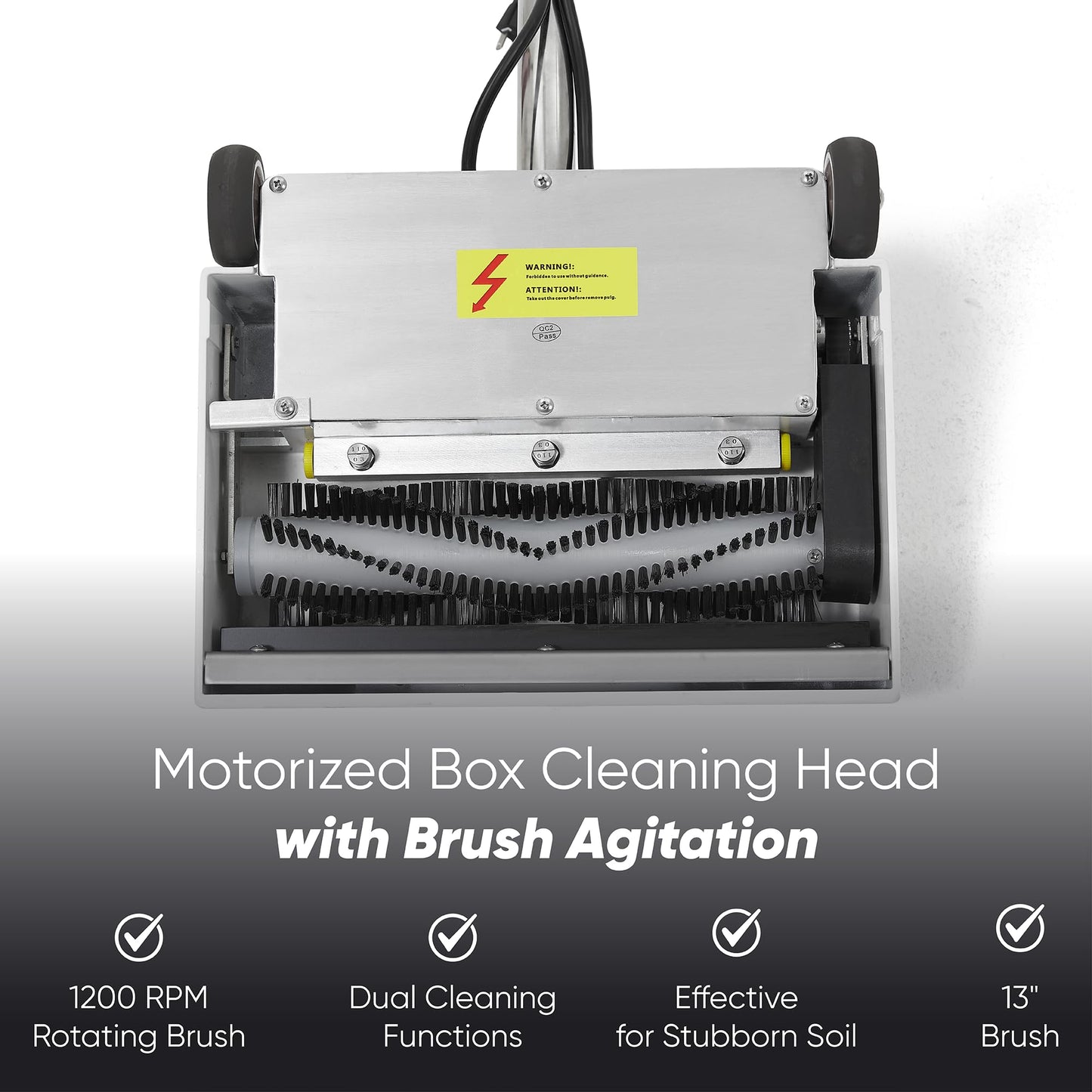 Commercial Hot Water Box Carpet Extractor with 13" Motorized Brush Head 10.5 Gal Tank