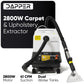 Carpet and Upholstery Extractor Machine with Steam 2.5 Gal Tank