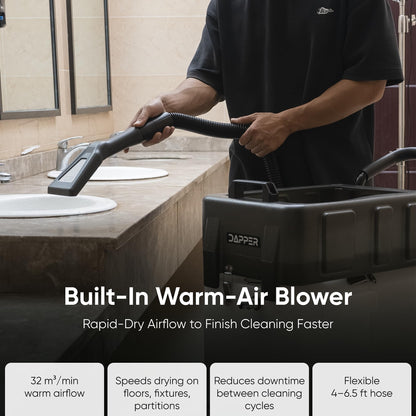 All-In-One Non-Touch Restroom Cleaning Machine with Pressure Washing, Steam, Disinfection Spray, Wet/Dry Vacuum and Blower