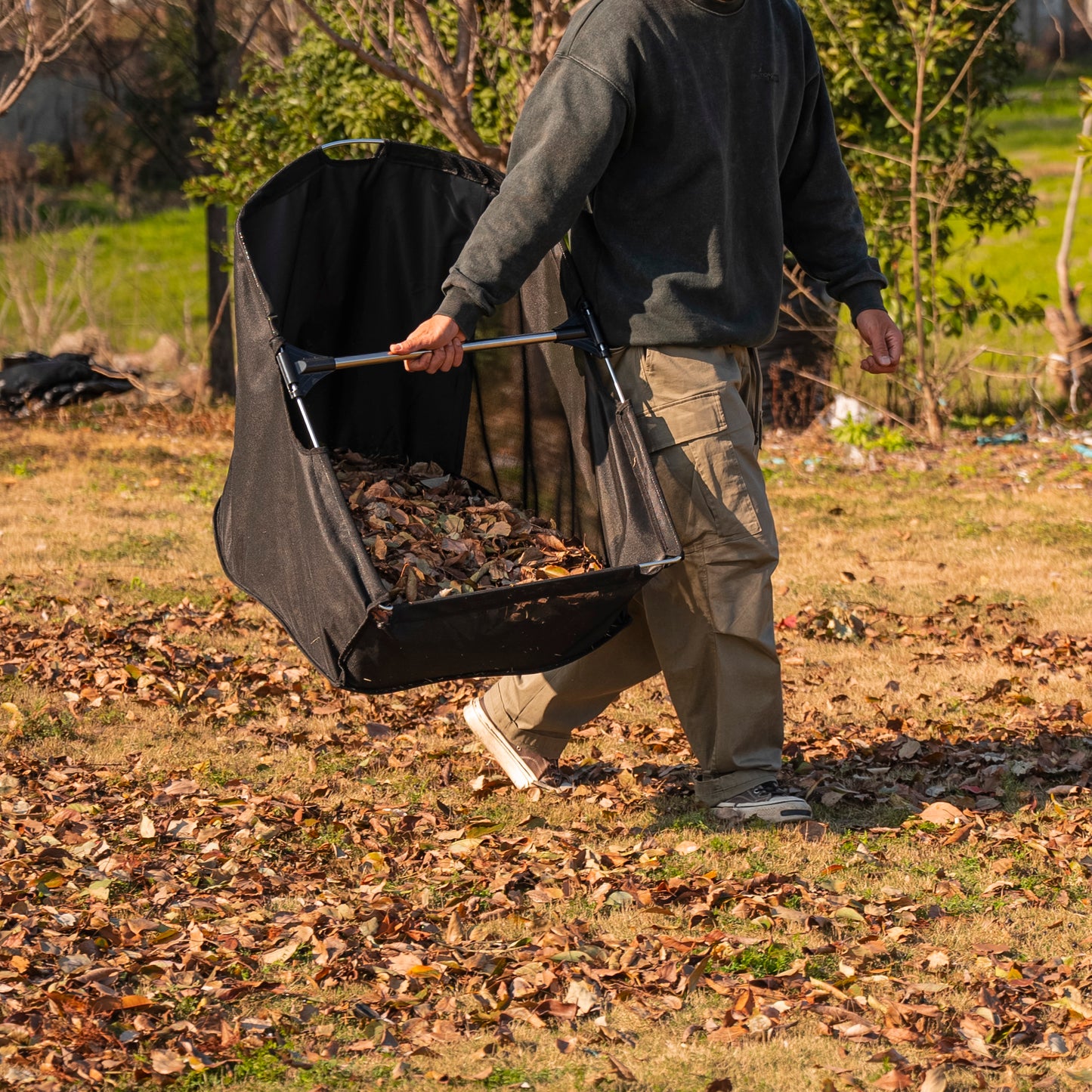 22-Inch Push Lawn Sweeper with 3.5 cu. ft. Hopper Bag
