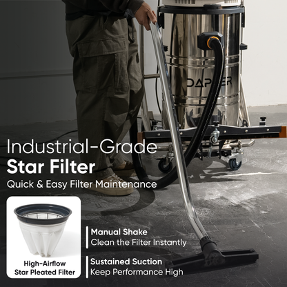 21 Gallon Heavy-Duty Industrial Wet/Dry Vacuum