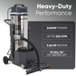 26.5 Gallon Heavy-Duty Industrial Wet/Dry Vacuum Dual Motor, 3.3 HP, 222 CFM