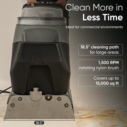 4-in-1 Steam Carpet Extractor – Cold Water, 18.5" Cleaning Path, 10.5/8 Gallon Tanks, with Upholstery & Wand Tool