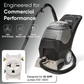 4-in-1 Cold Water Carpet Extractor Machine with Steam, Upholstery & Floor Wand