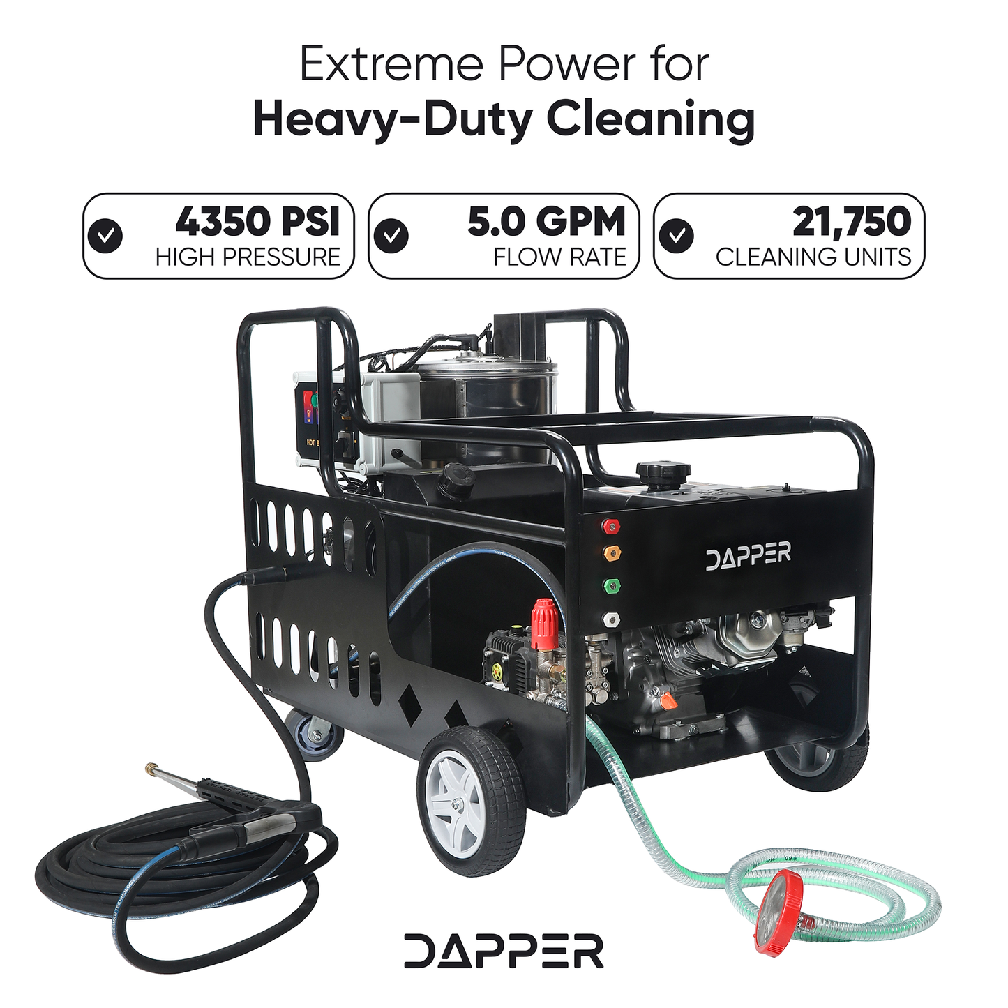 4350 PSI Hot Water Gas Pressure Washer