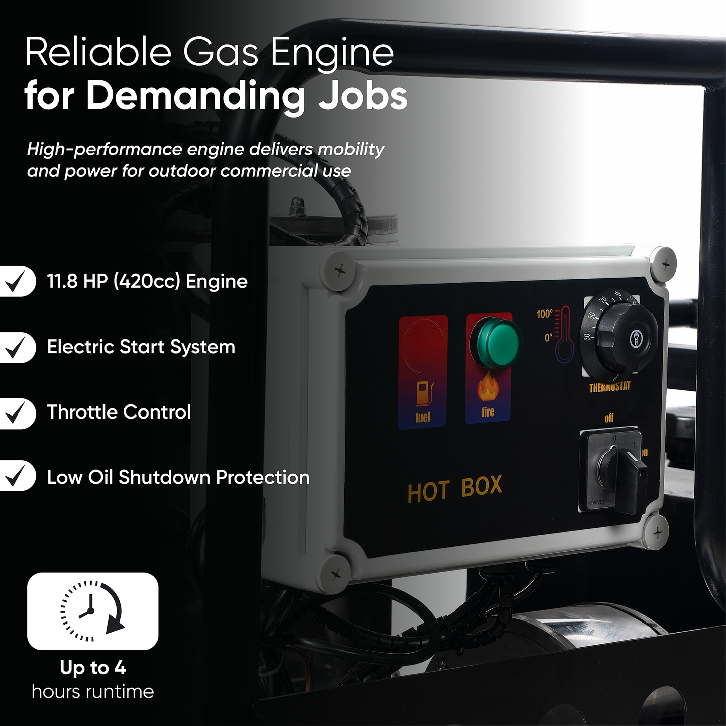 4350 PSI Hot Water Gas Pressure Washer