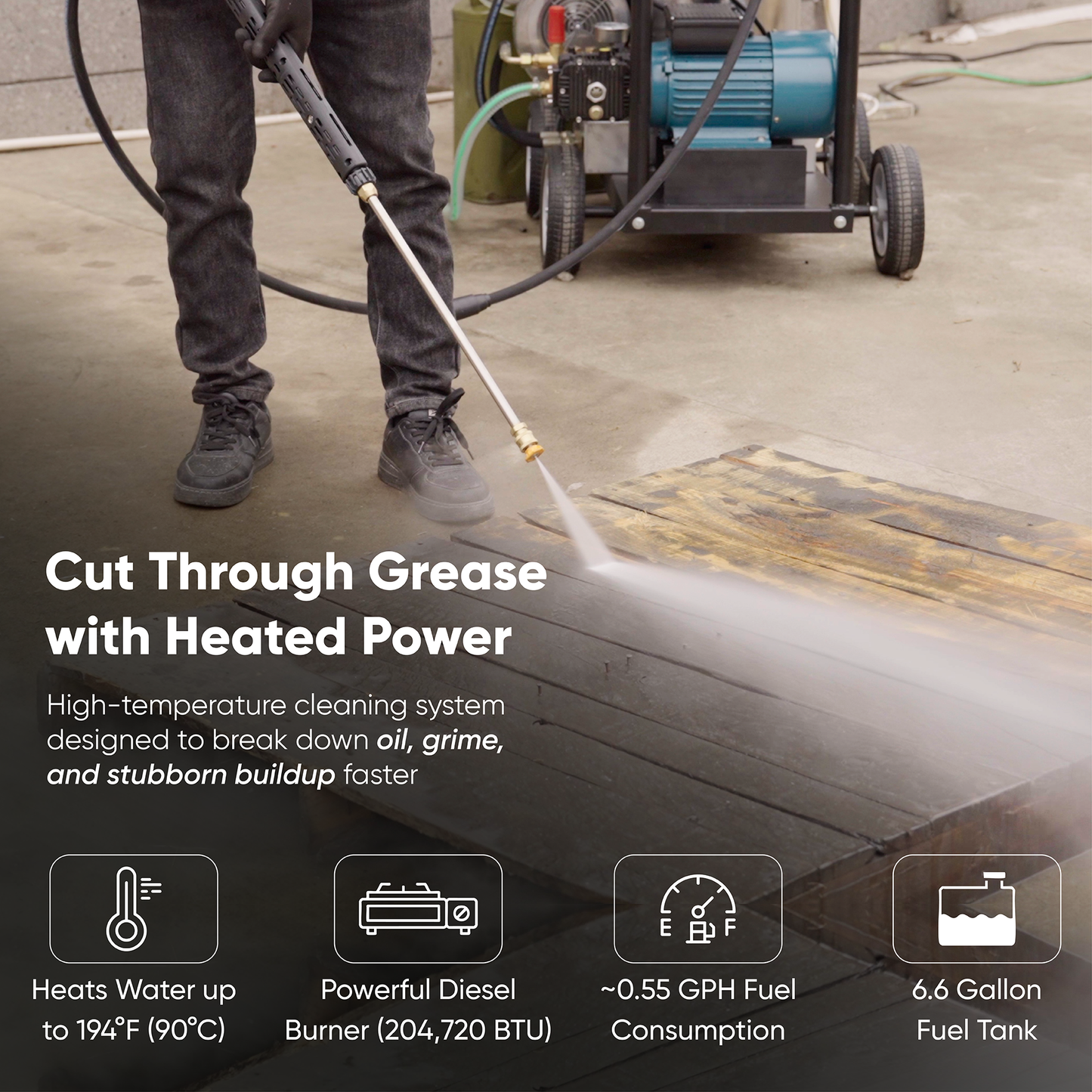 2600 PSI Electric Hot Water Pressure Washer