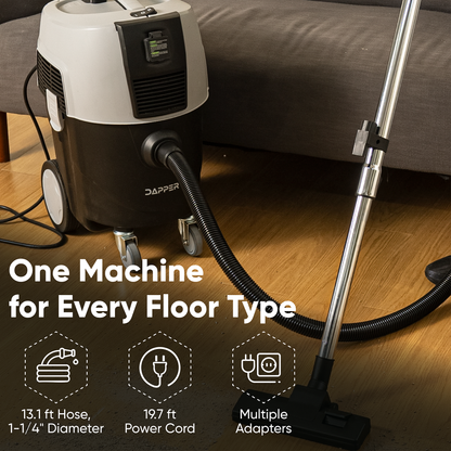 8 Gallon Wet/Dry Dust Extractor/Vacuum with Auto HEPA Filter