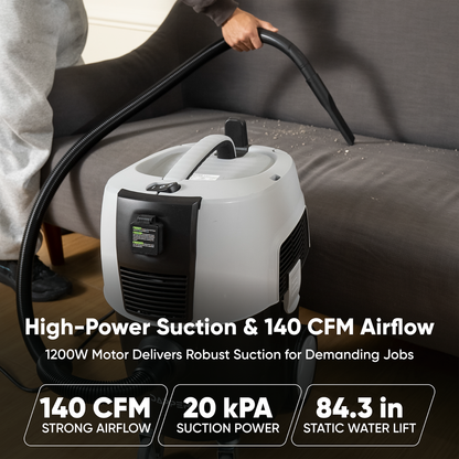 8 Gallon Wet/Dry Dust Extractor/Vacuum with Auto HEPA Filter