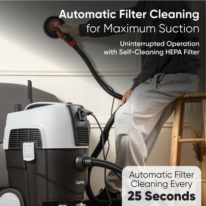 8 Gallon Wet/Dry Dust Extractor/Vacuum with Auto HEPA Filter
