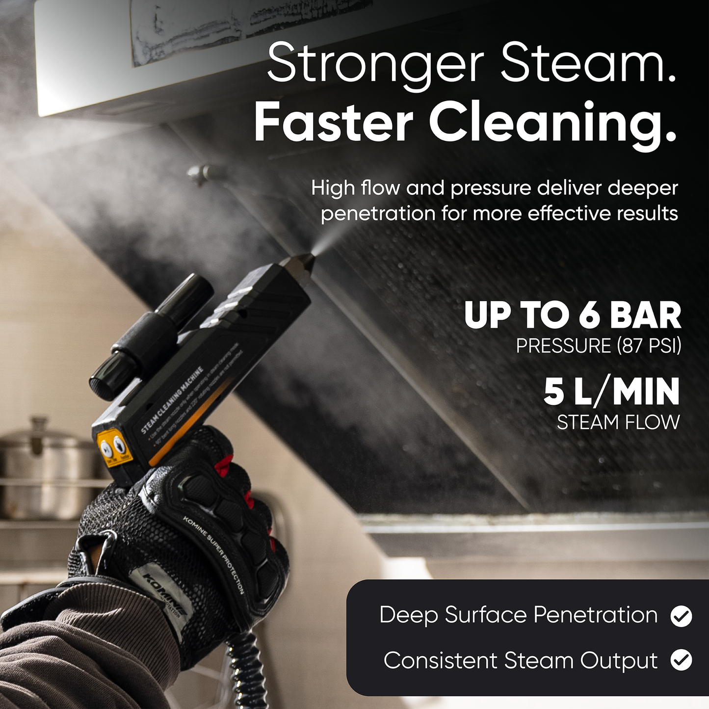 5-in-1 Steam Cleaner 2200W 6 Bar Portable High Pressure Steamer