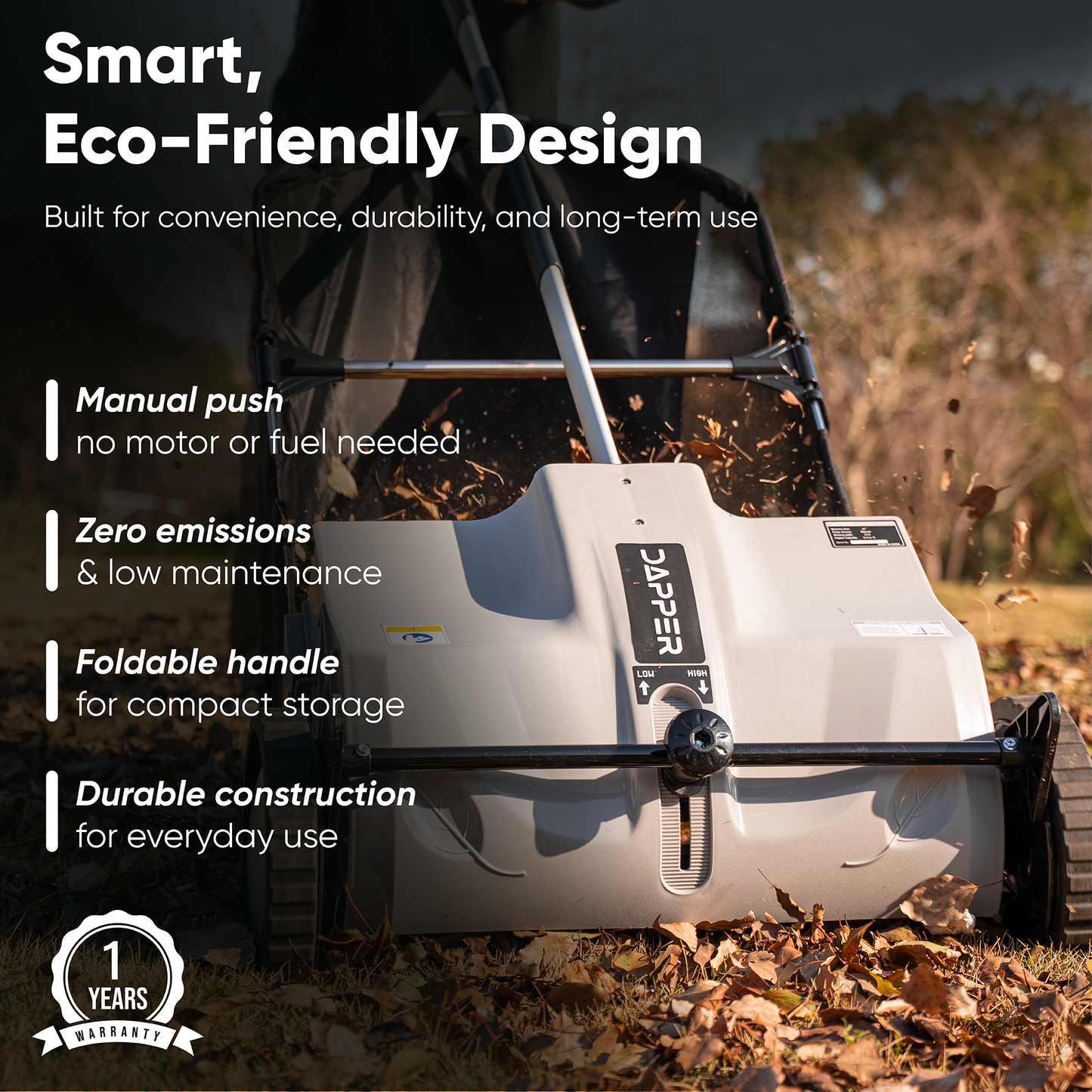 22-Inch Push Lawn Sweeper with 3.5 cu. ft. Hopper Bag