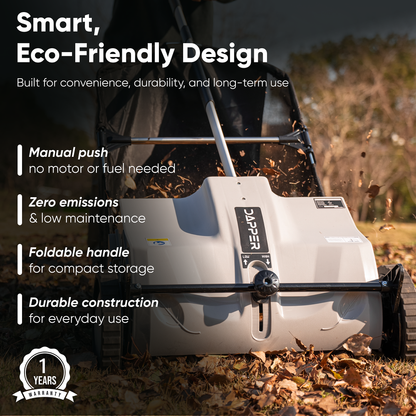22-Inch Push Lawn Sweeper with 3.5 cu. ft. Hopper Bag