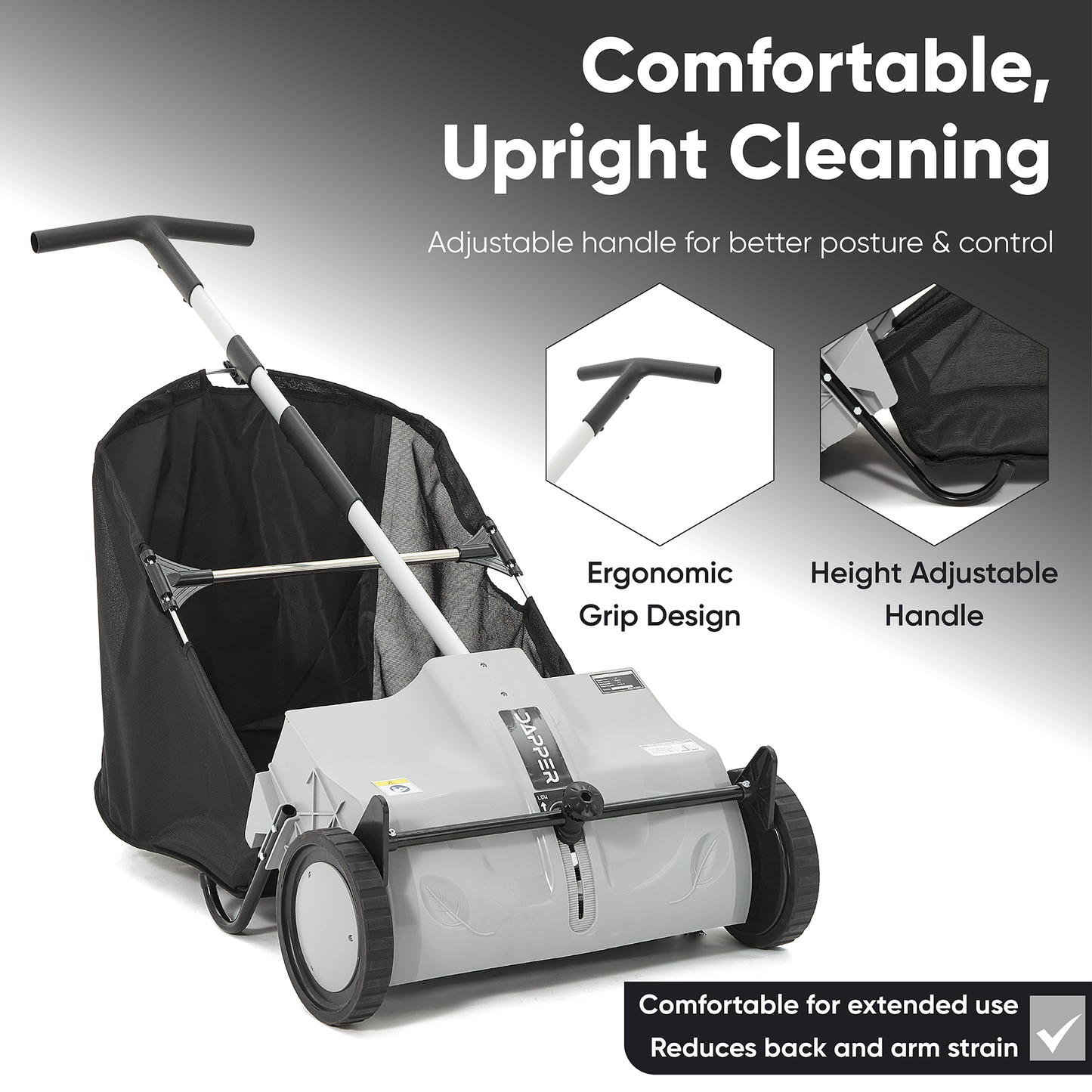 22-Inch Push Lawn Sweeper with 3.5 cu. ft. Hopper Bag