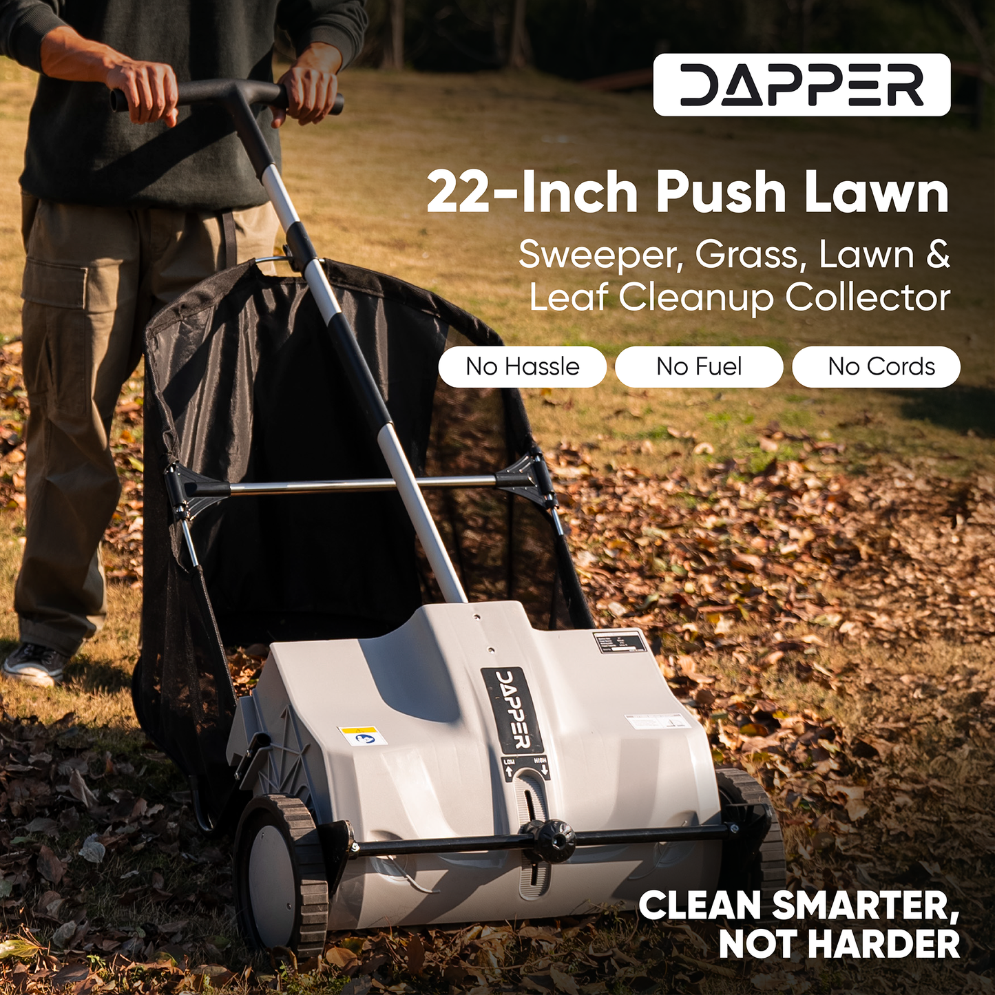 22-Inch Push Lawn Sweeper with 3.5 cu. ft. Hopper Bag