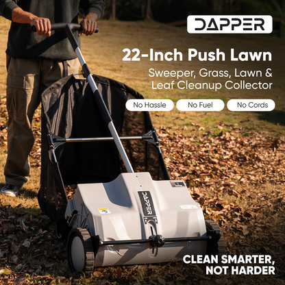22-Inch Push Lawn Sweeper with 3.5 cu. ft. Hopper Bag
