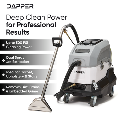 500 PSI Heated Carpet Extractor Machine with 100 CFM Vacuum & Dual Tanks