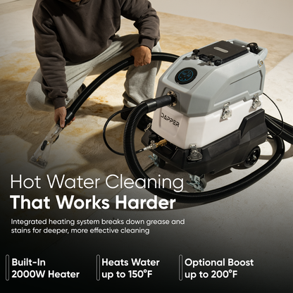 500 PSI Heated Carpet Extractor Machine with 100 CFM Vacuum & Dual Tanks