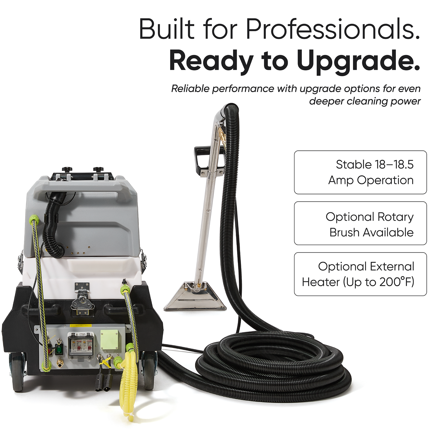 500 PSI Heated Carpet Extractor Machine with 100 CFM Vacuum & Dual Tanks